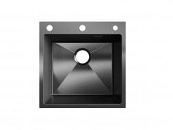 Мойка ULGRAN STEEL 500 Х 500, цвет «вороненая сталь» (US 500х500-003)