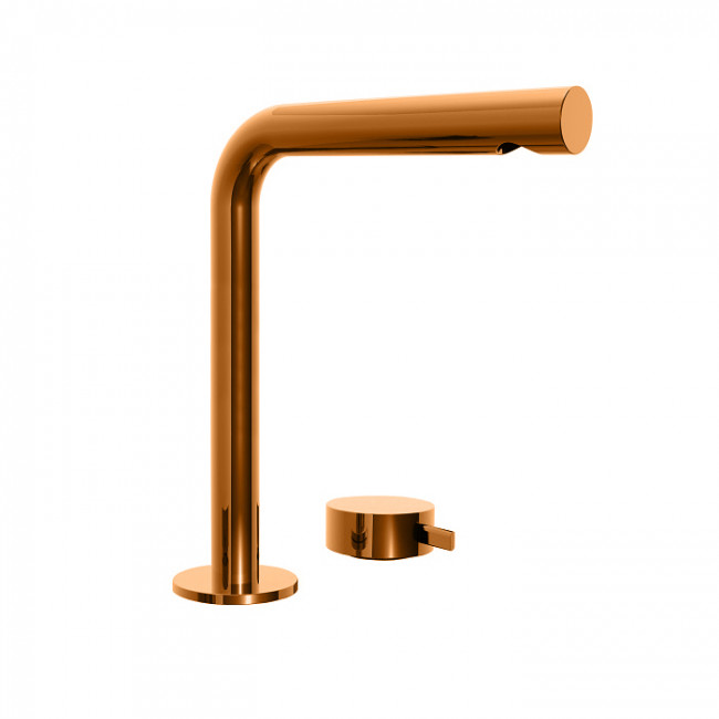 Fantini AF/21 Смеситель для раковины, 2 отв., высокий удлиненный излив, излив: 190 мм, цвет: Matt Copper PVD