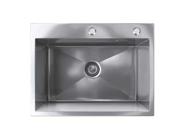 Мойка ULGRAN STEEL 600 Х 450, цвет «брашированная сталь» (US 600-001)