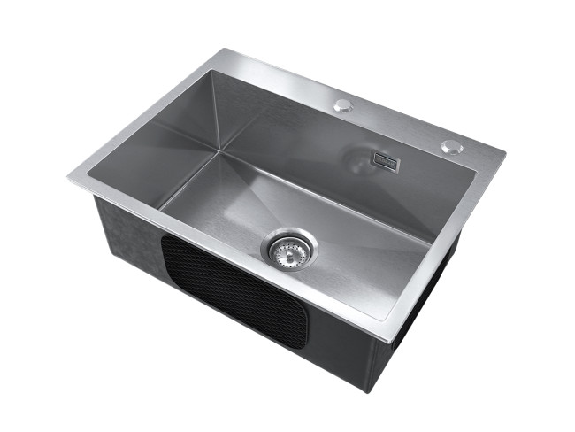 Мойка ULGRAN STEEL 600 Х 450, цвет «брашированная сталь» (US 600-001)