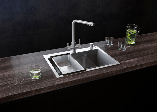 Мойка ULGRAN STEEL 600 Х 450, цвет «брашированная сталь» (US 600-001)