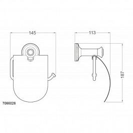 Бумагодержатель с крышкой Schein Superior 7066026 Бумагодержатель с крышкой Schein Superior 7066026