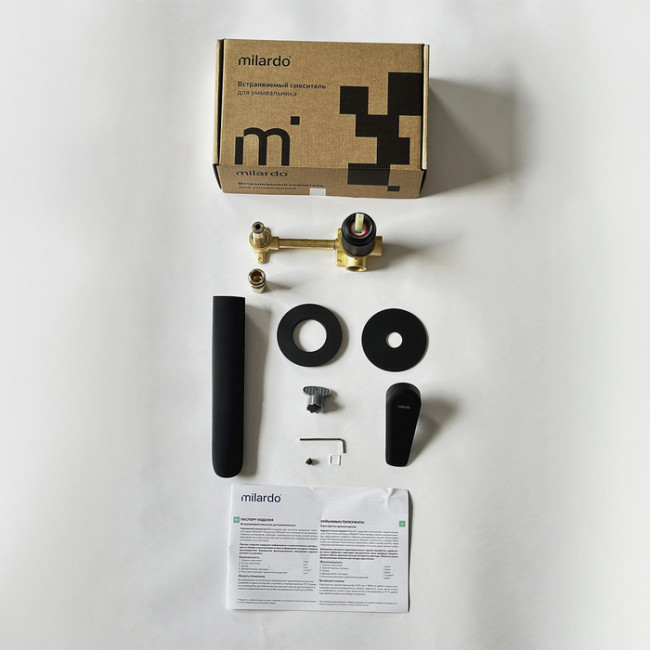 Встраиваемый смеситель для умывальника, черный матовый, Dale, Milardo, DALBL00M65 Встраиваемый смеситель для умывальника, черный матовый, Dale, Milardo, DALBL00M65