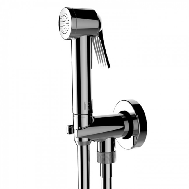 Bossini CE4002.030 Apice Гигиенический душ в комплекте с держателем с подводом воды и шлангом 125cм., цвет: хром