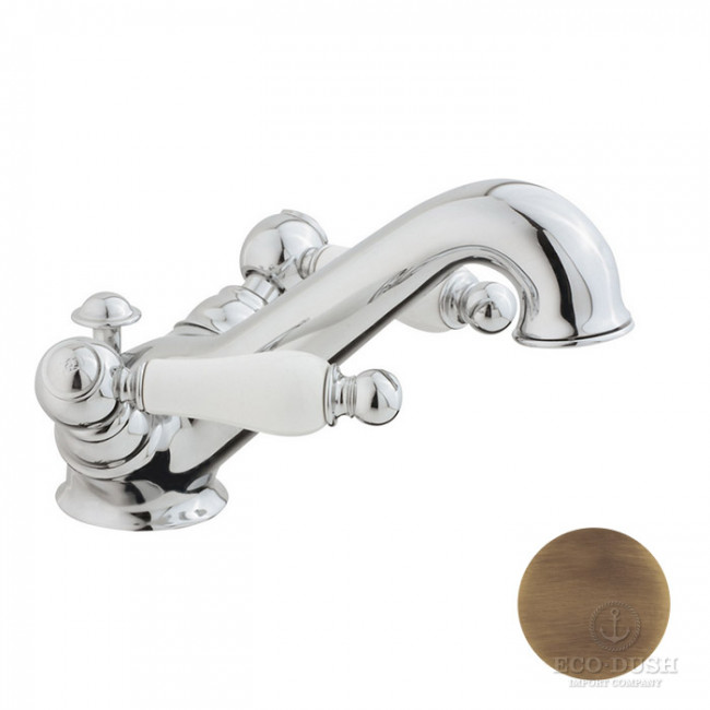 CISAL Arcana Toscana Смеситель двухвентильный для раковины на 1 отверстие с донным клапаном, цвет: бронза CISAL Arcana Toscana Смеситель двухвентильный для раковины на 1 отверстие с донным клапаном, цвет: бронза