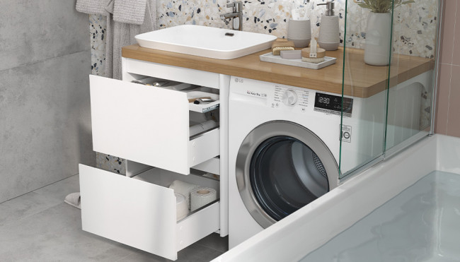 Тумба подвесная Velvex Klaufs 56*60.2Y (белый) под столешницу (tp.KLA.56.2Y)