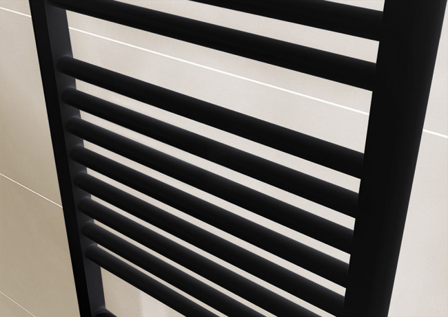 Irsap Ares Полотенцесушитель электрический 58x81.8x3см (15 трубок-2 пром), мощность:400 ватт,с электр/термостатом, провод: 120см, цвет: черный матовый