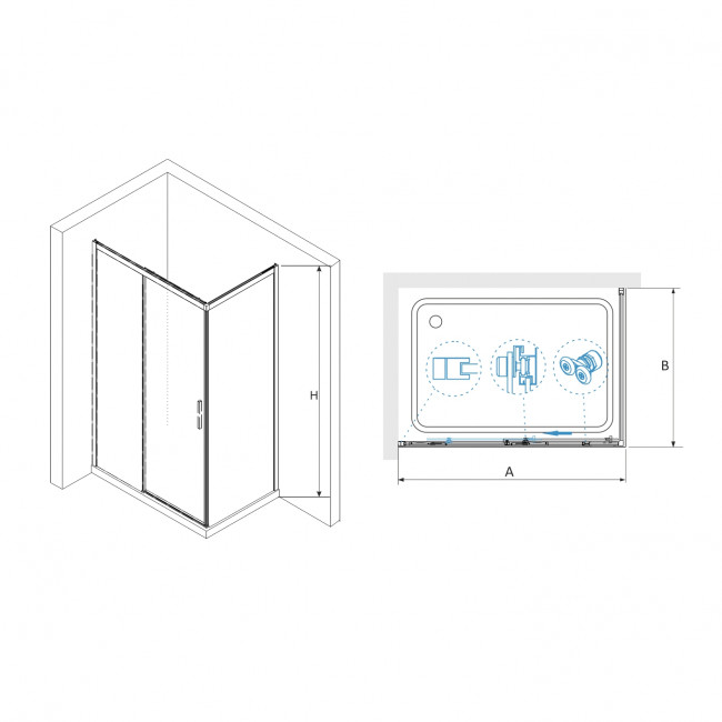 Душевой уголок RGW LE-41-1 (LE-12 + Z-060-2) 1300x800 мм Хром/Прозрачное Душевой уголок RGW LE-41-1 (LE-12 + Z-060-2) 1300x800 мм Хром/Прозрачное