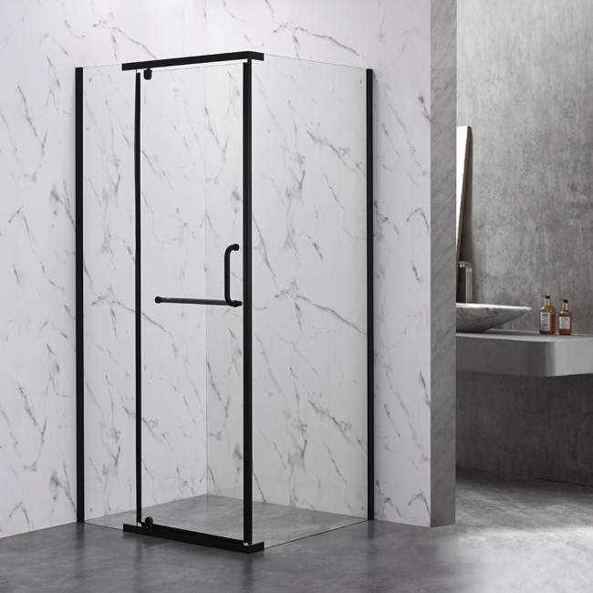 Душевой угол Veconi Rovigo RV18B-90-01-C5, 900x900x2000, черный,  прозрачное