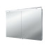 EMCO Flat Зеркальный шкаф 100х72.7см., LED-подсветка, 2 двери, 2 полки, розетка, с нижней подсветкой