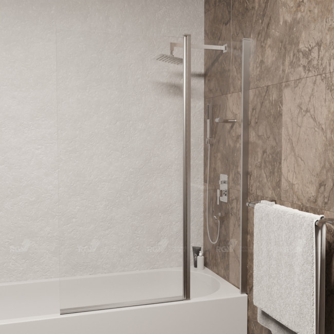 Шторка на ванну RGW SC-11 1000 мм Хром/Прозрачное