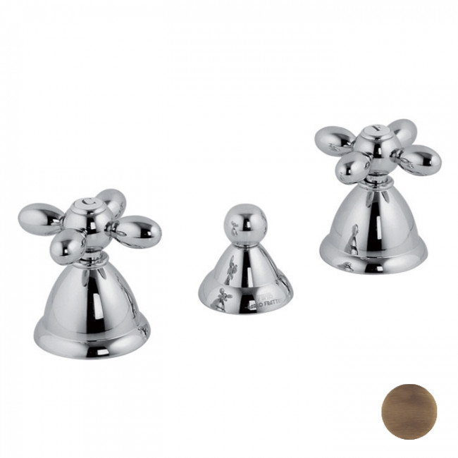 Carlo Frattini Olivia Смеситель на 3 отв. для биде с внутр.типом смешивания, цвет: бронза Carlo Frattini Olivia Смеситель на 3 отв. для биде с внутр.типом смешивания, цвет: бронза