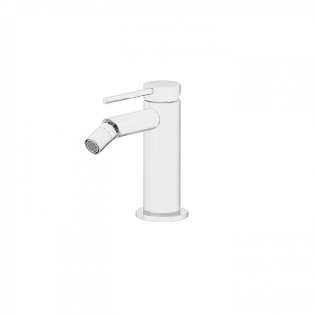 Gattoni Circle Two Смеситель для биде на 1 отверстие, с донным клапаном, цвет: белый матовый