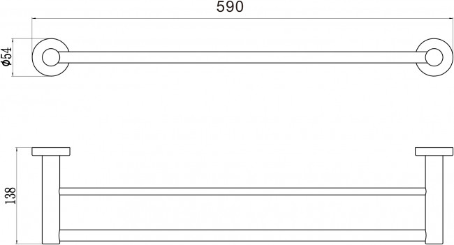 Держатель для полотенец двойной Savol (S-005648Q)