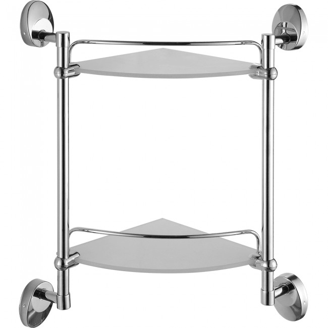 Полка FASHUN угловая двухярусная хром (A1607-2)