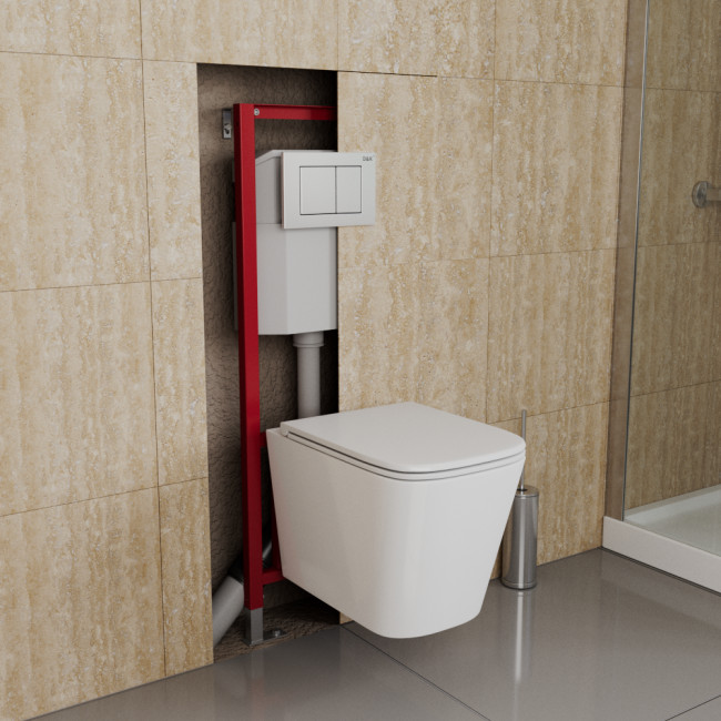 Инсталляция с белой клавишей D&K 400*165*1160мм (DI8640116)