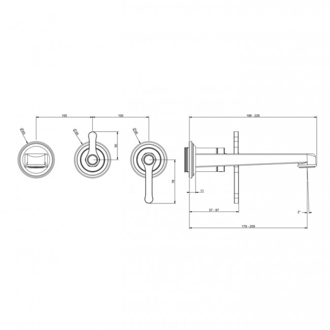 Gessi Venti20 Смеситель для ванны встраиваемый, однорычажный, с переключателем на 2 положения, внешняя часть, цвет: черный матовый Gessi Venti20 Смеситель для ванны встраиваемый, однорычажный, с переключателем на 2 положения, внешняя часть, цвет: черный матовый