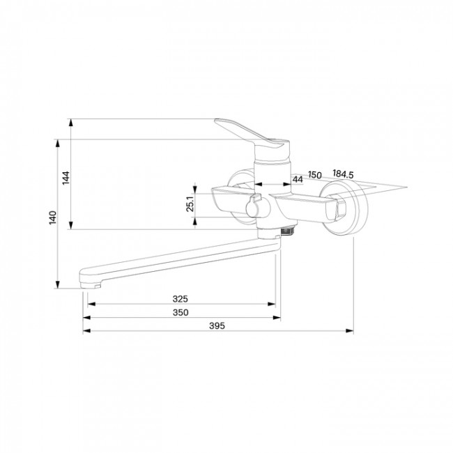 Смеситель для ванны с длинным изливом, глянцевый хром, Enjoy, Milardo, (ENJSB00M10) Смеситель для ванны с длинным изливом, глянцевый хром, Enjoy, Milardo, (ENJSB00M10)