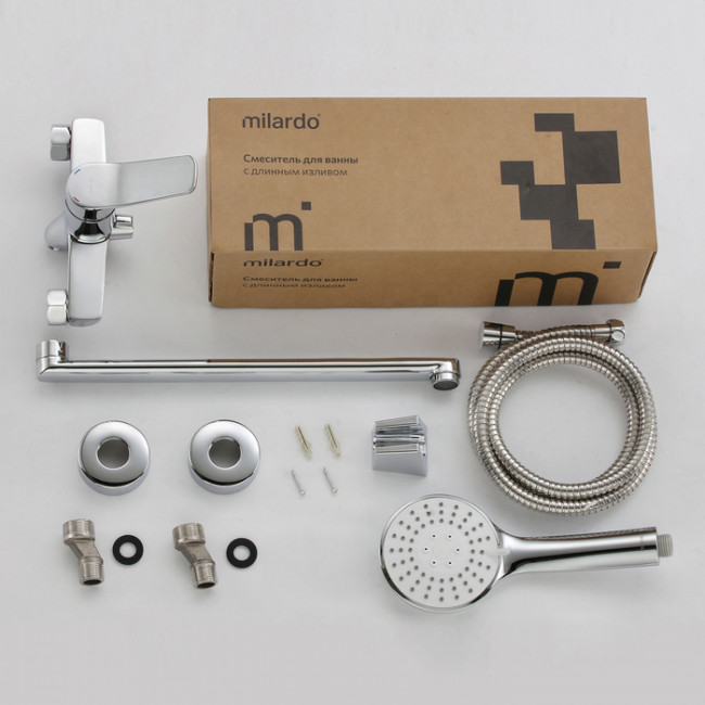 Смеситель для ванны с длинным изливом, глянцевый хром, Enjoy, Milardo, (ENJSB00M10) Смеситель для ванны с длинным изливом, глянцевый хром, Enjoy, Milardo, (ENJSB00M10)