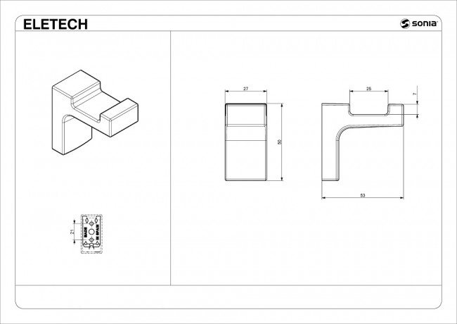 Крючок Sonia Eletech 113866 Крючок Sonia Eletech 113866