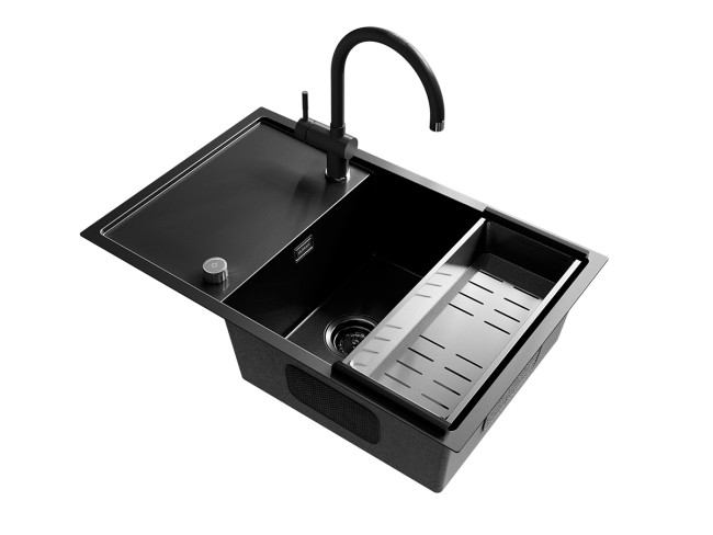 Смеситель ULGRAN Steel 021-003, цвет "вороненая сталь" (US-021-003)