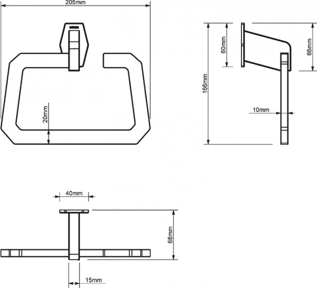 Полотенцедержатель-полукольцо Sonia Luce 182466