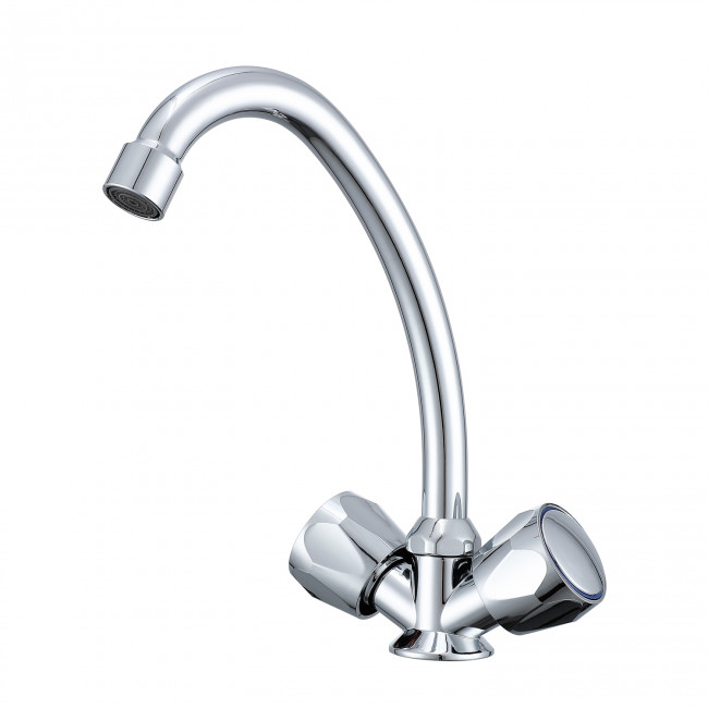 Смеситель Prohanss для кухни вентильный поворотный излив, хром (P12.41) Смеситель Prohanss для кухни вентильный поворотный излив, хром (P12.41)