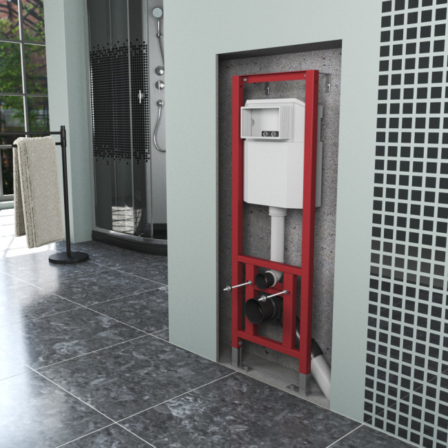 Инсталляция с черной клавишей D&K 400*165*1160мм (DI8540116)