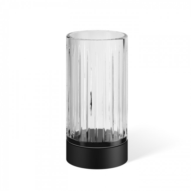 Decor Walther Century Стакан настольный, цвет: черный матовый/граненое стекло Decor Walther Century Стакан настольный, цвет: черный матовый/граненое стекло