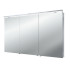 EMCO Flat Зеркальный шкаф 120х72.8см., LED-подсветка, 3 двери, 4 полки, розетка, без нижней подсветки
