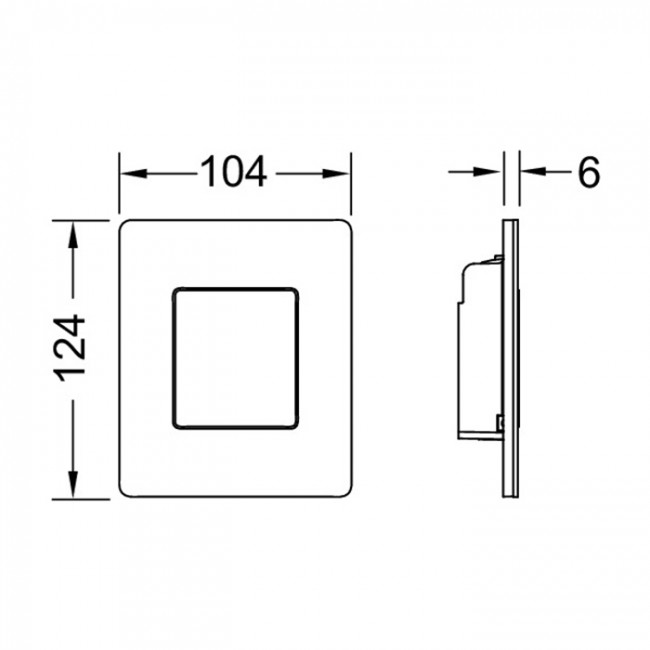 TECEnow TECEsolid Панель смыва для писсуара с картириджем, 124х104х6 мм, цвет: белый матовый TECEnow TECEsolid Панель смыва для писсуара с картириджем, 124х104х6 мм, цвет: белый матовый