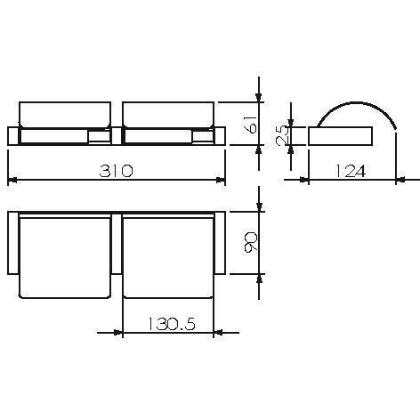 Бумагодержатель с крышкой двойной Langberger Vico 30042A Бумагодержатель с крышкой двойной Langberger Vico 30042A