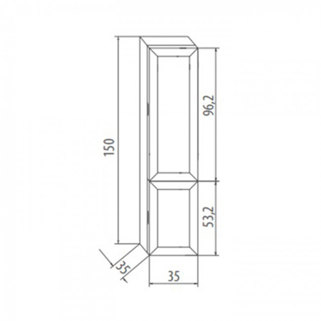 EBAN Marta Колонна подвесная 35x35xh150см, SX, цвет: fune