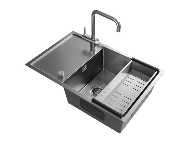 Смеситель ULGRAN Steel 023-001, цвет "брашированная сталь" (US-023-001)