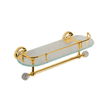 Полка с галереей с полотенцедержателем Migliore Amerida Swarovski ML.AMR-60.429 Полка с галереей с полотенцедержателем Migliore Amerida Swarovski ML.AMR-60.429