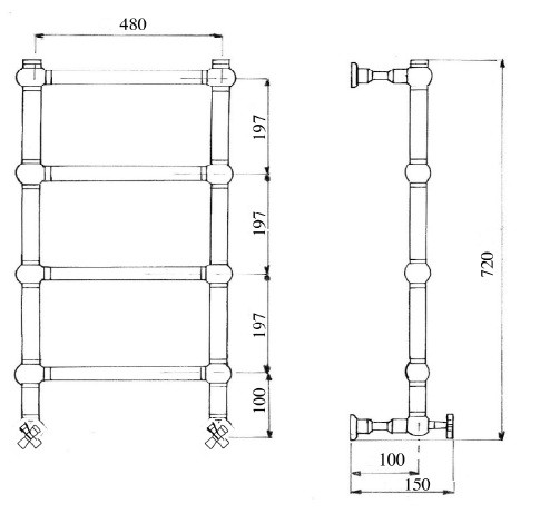 Полотенцесушитель водяной Migliore Colosseum ML.CLS-HY.400