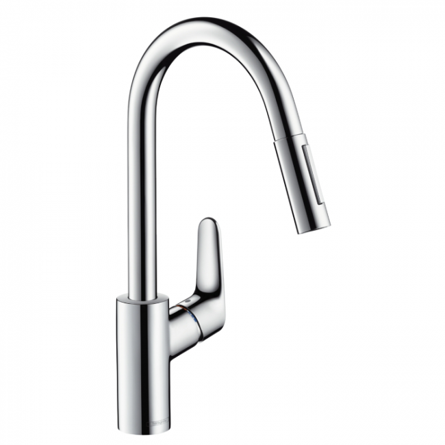 Hansgrohe Focus, Смеситель для кухни, с выдвижным душем, Цвет: хром Hansgrohe Focus, Смеситель для кухни, с выдвижным душем, Цвет: хром