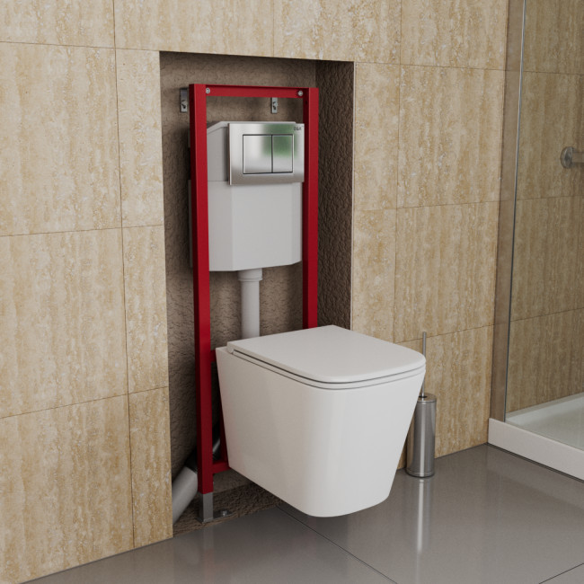 Инсталляция с клавишей хром DQ 400*165*1160мм (DI8140116)