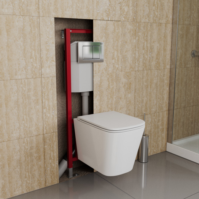 Инсталляция с клавишей хром DQ 400*165*1160мм (DI8140116)