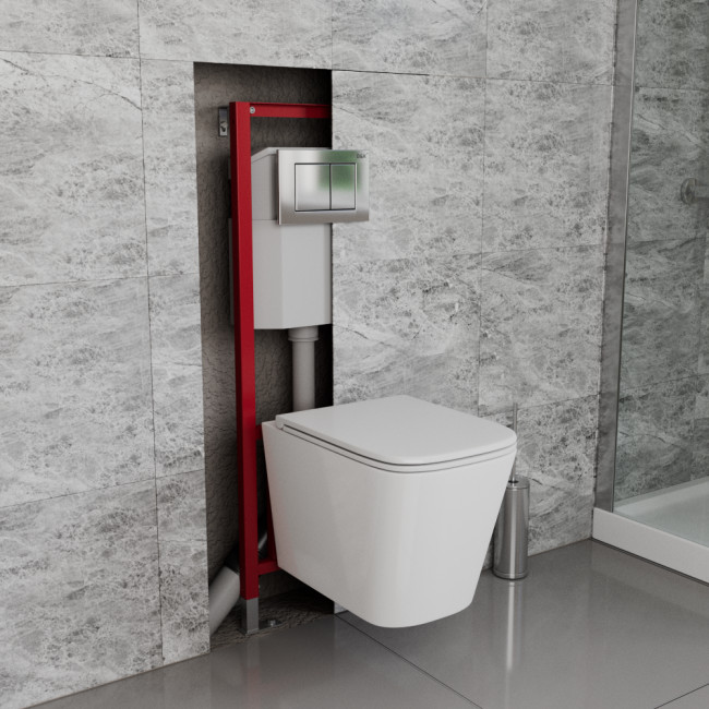 Инсталляция с клавишей хром DQ 400*165*1160мм (DI8140116)