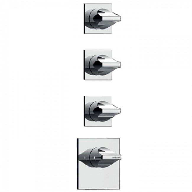 Bossini Z035205.030 Apice Смеситель для душа встраиваемый, термостатический, 3 запорных вентиля, внешняя часть, цвет хром