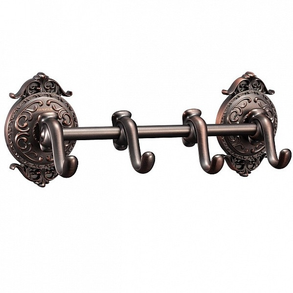 Крючок-планка с 4 крючками Hayta Gabriel Antic Brass 13902-4/VBR