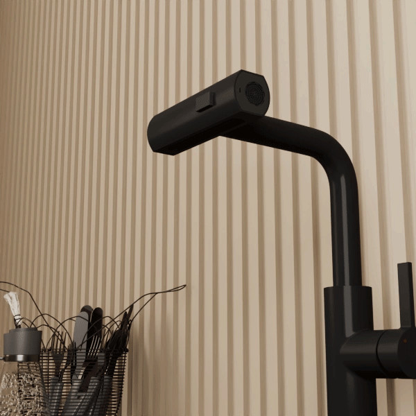 Смеситель для кухни с выдвижной лейкой RUSH Tinos (TI3732-18Black)