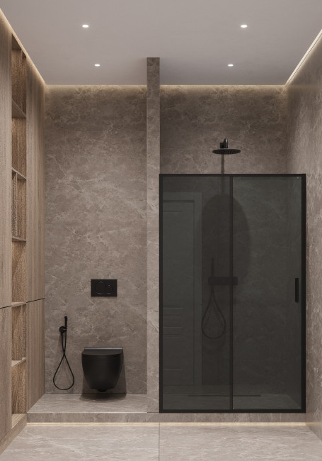 Душевая дверь Timo TD-120/03GR-6, раздвижная 1950*1200, стекло графит 6 мм (T03)