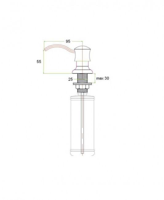 Дозатор жидкого мыла ZorG ZR-21 КВАРЦ