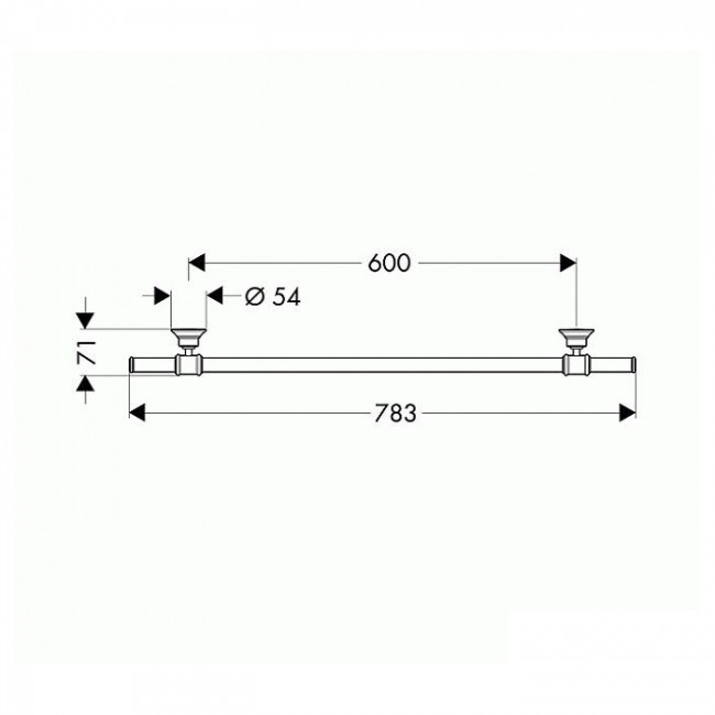 Axor Montreux Полотенцедержатель, 60см, подвесной, цвет: хром