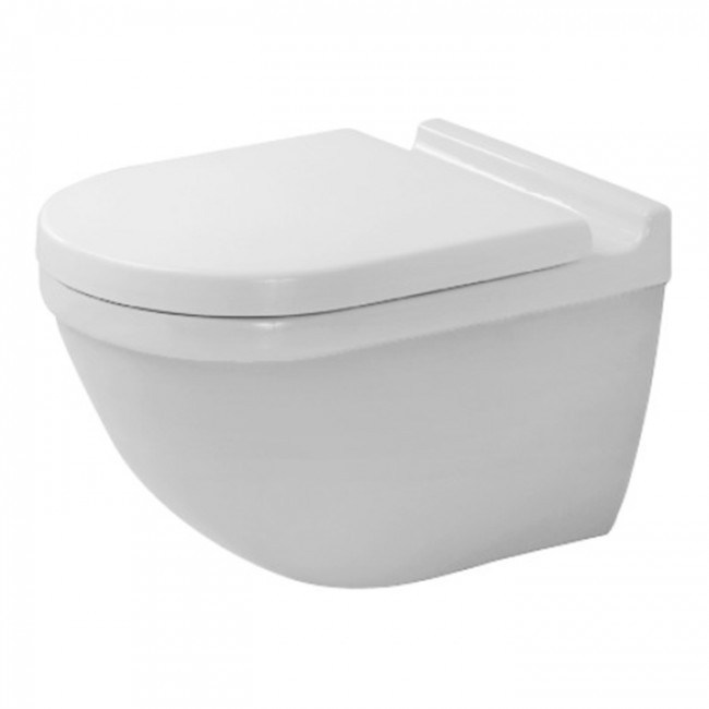 Duravit Starck 3 Унитаз подвесной безободковый, 54х36см, с креплением Durafix, цвет: белый