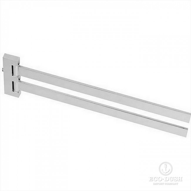 CISAL Quad Полотенцедержатель двойной 36 см, подвесной, цвет: хром CISAL Quad Полотенцедержатель двойной 36 см, подвесной, цвет: хром