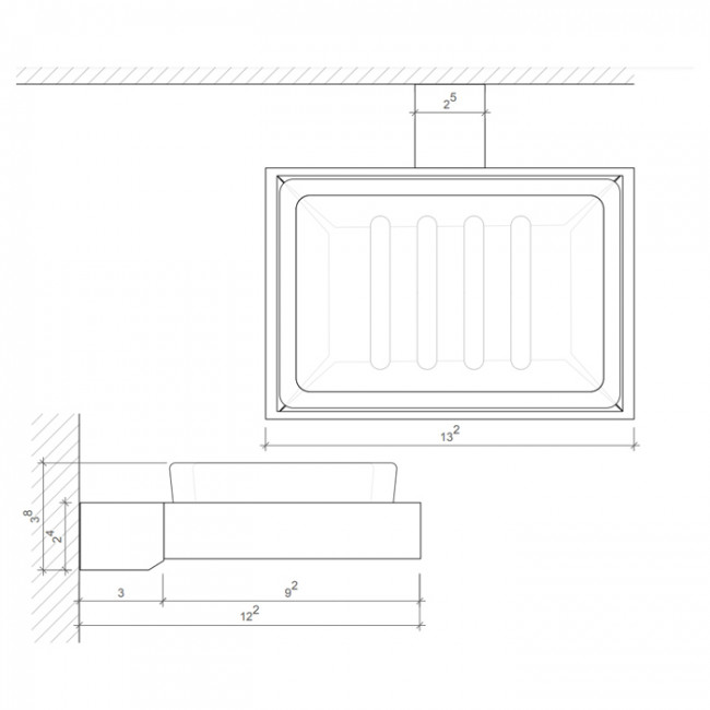 Decor Walther Corner WSS Мыльница подвесная, стекло сатинированное, цвет: хром