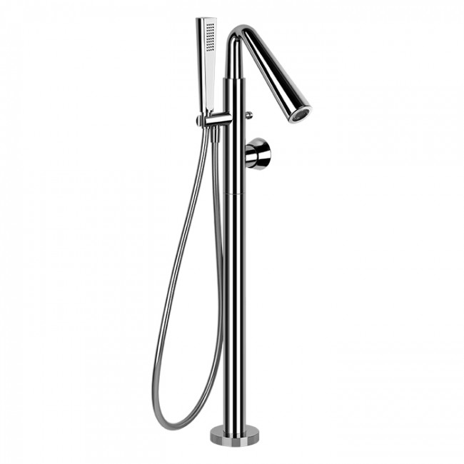 Gessi Cono Смеситель для ванны, напольный, с ручным душем и шлангом 1500 мм, внешняя часть, цвет: хром